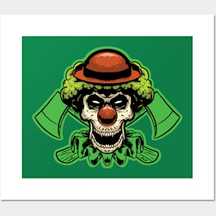 Skull clown mascot Posters and Art